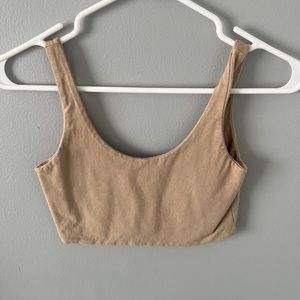 Cotton - On tan tank top